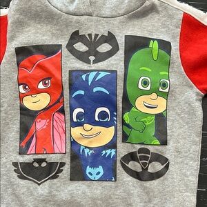 Vibrant Red and Blue Superhero Costumes